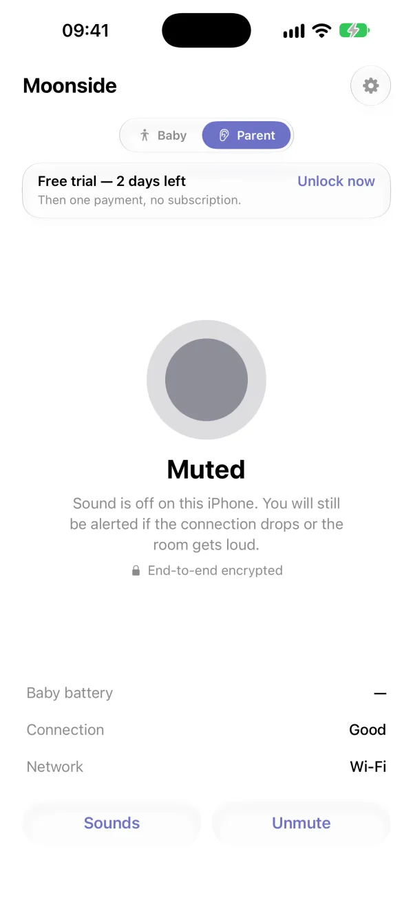 The Parent phone muted: alerts still arrive while the sound is off